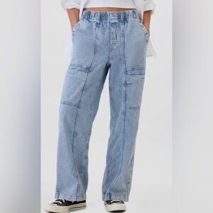GAP High Rise Wide-Leg Pull-On Jeans